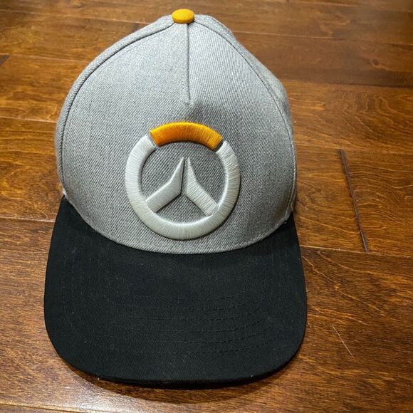 Think Geek Overwatch Logo Video Game Grey Black Snapback Hat Cap Unisex One Size - Picture 3 of 5